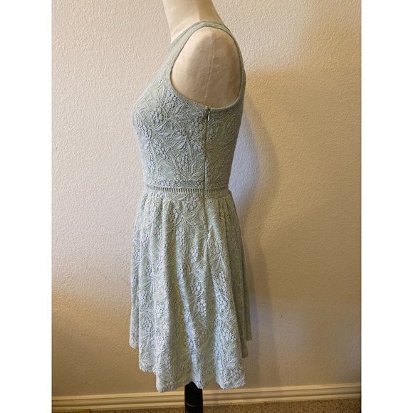 Women's Maurices Light‎ Mint Green Sleeveless Dress with Lace Size 5/6 - Picture 6 of 14